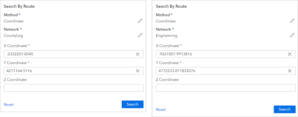 Search by coordinate Search by coordinate